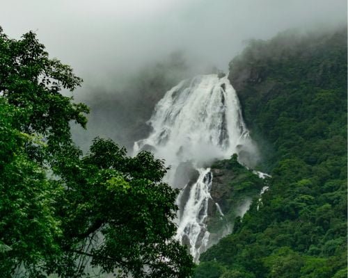 Top of the falls shot during monsoon.