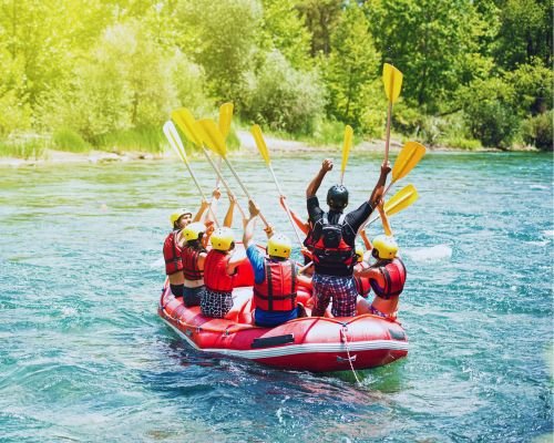 Group River Rafting Adventure with Instructor on White Waters