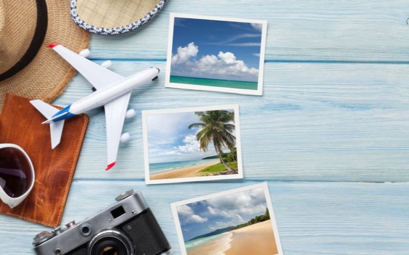 Tailor-Made Packages - airplane, beach photos, camera, hat